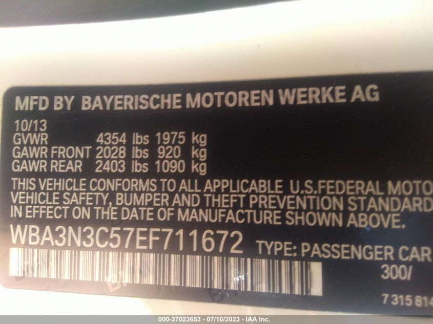 2014 BMW 4 SERIES 428I - WBA3N3C57EF711672