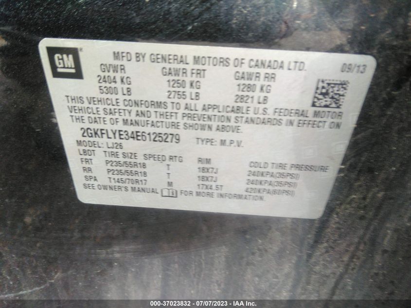 2014 GMC TERRAIN SLT - 2GKFLYE34E6125279