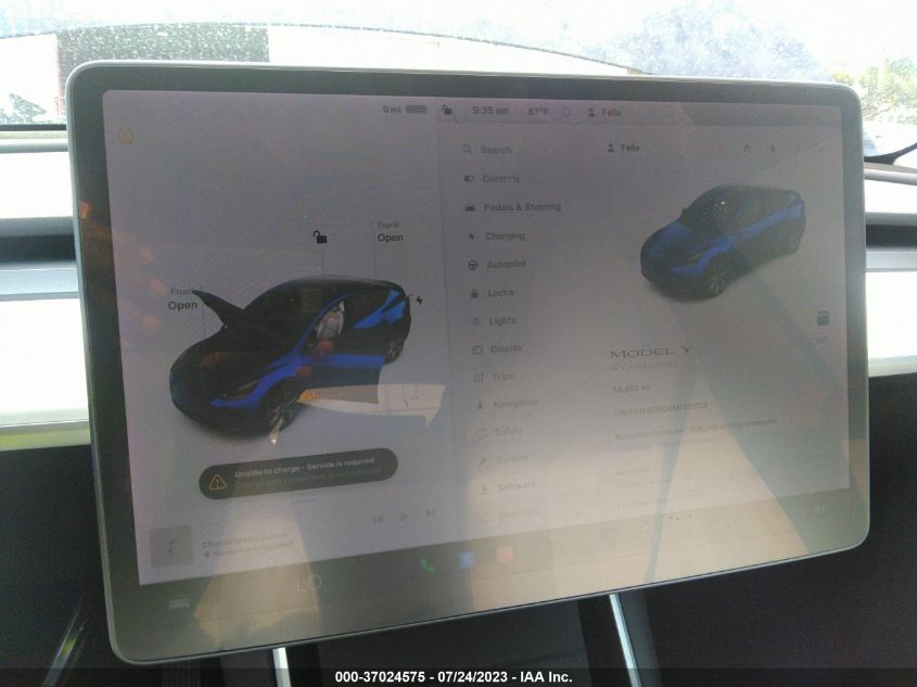 2021 TESLA MODEL Y STANDARD RANGE - 5YJYGDED9MF109128