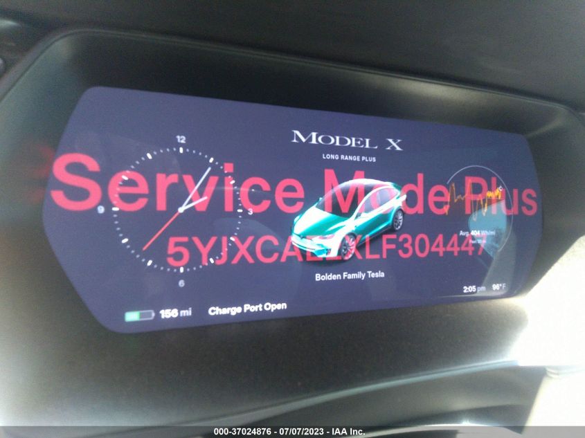 2020 TESLA MODEL X - 5YJXCAE2XLF304447
