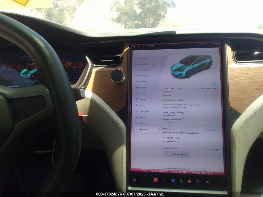 2020 TESLA MODEL X - 5YJXCAE2XLF304447