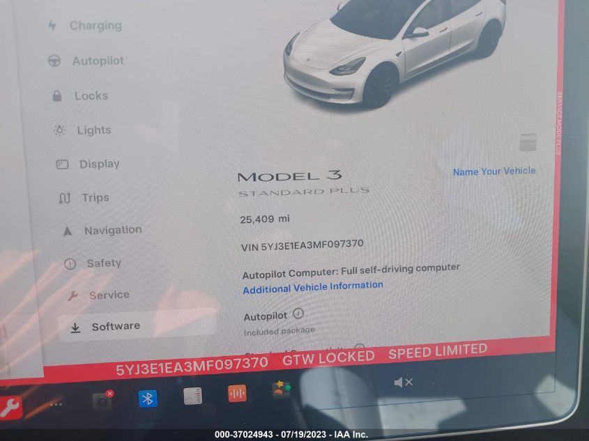 2021 TESLA MODEL 3 - 5YJ3E1EA3MF097370