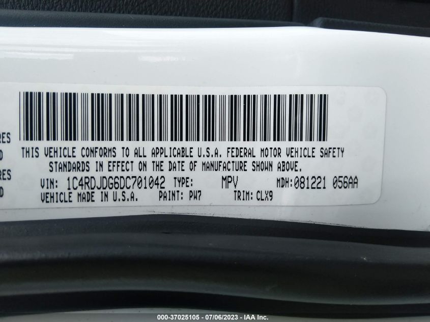 2013 DODGE DURANGO CREW - 1C4RDJDG6DC701042