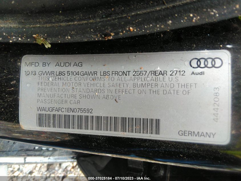 2014 AUDI A6 PREMIUM PLUS - WAUGFAFC1EN075592