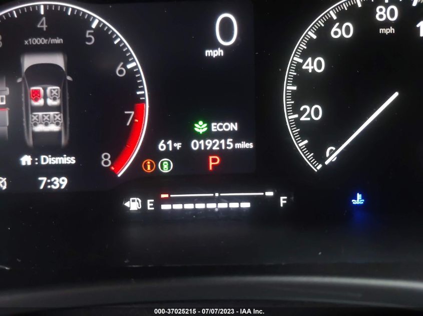 2022 HONDA CIVIC HATCHBACK SPORT - 19XFL2H88NE010359