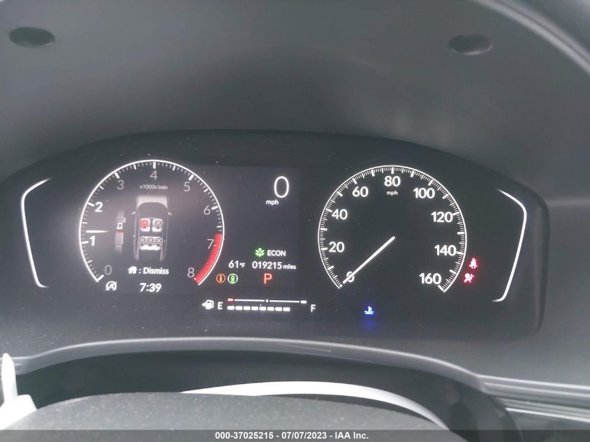 2022 HONDA CIVIC HATCHBACK SPORT - 19XFL2H88NE010359