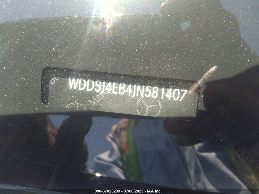 VIN WDDSJ4EB4JN581407 2018 MERCEDES-BENZ CLA CLA 250