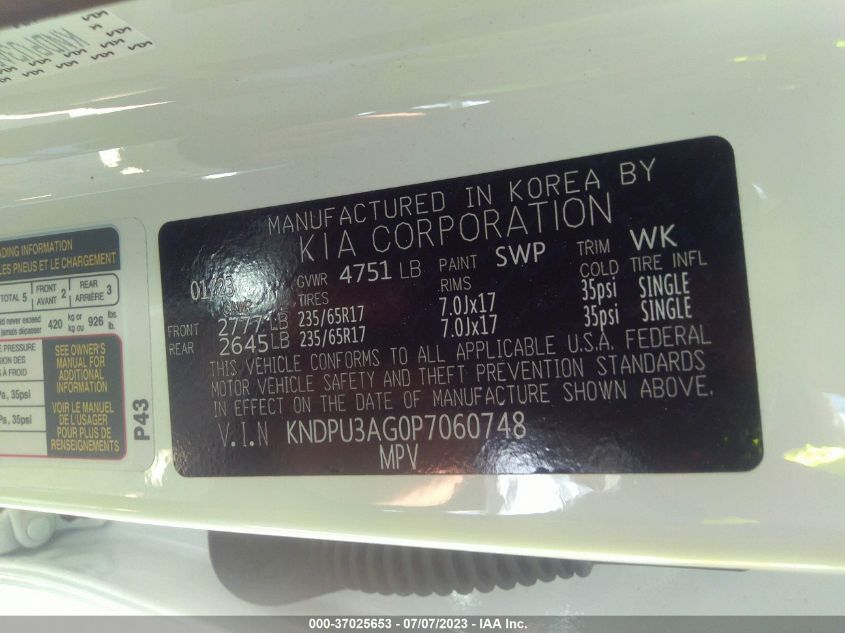 2023 KIA SPORTAGE HYBRID LX - KNDPU3AG0P7060748