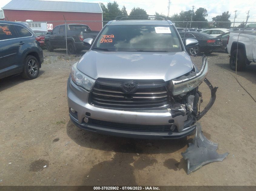 2016 TOYOTA HIGHLANDER XLE - 5TDJKRFH8GS288597