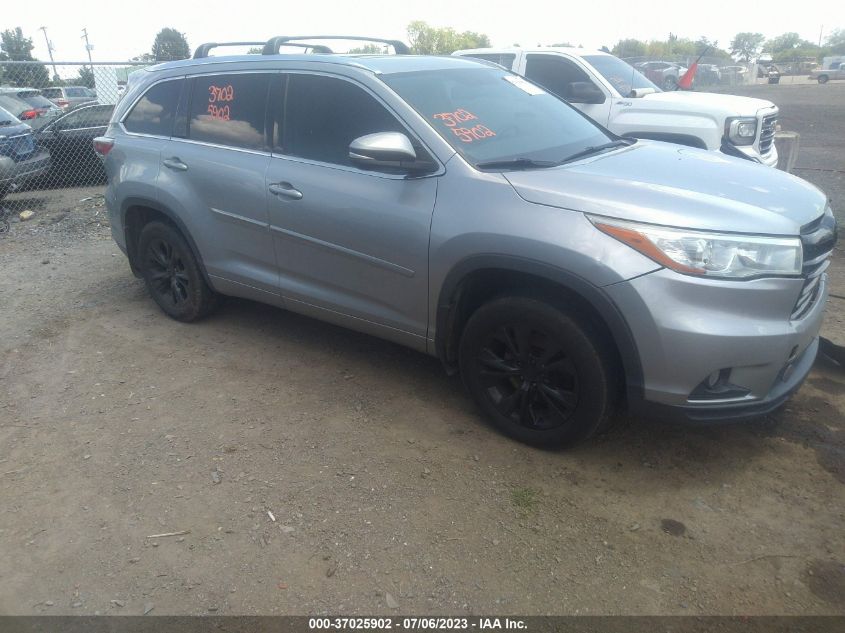 2016 TOYOTA HIGHLANDER XLE - 5TDJKRFH8GS288597