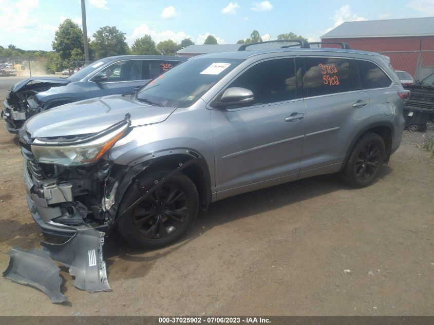 2016 TOYOTA HIGHLANDER XLE - 5TDJKRFH8GS288597