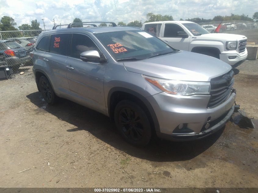 2016 TOYOTA HIGHLANDER XLE - 5TDJKRFH8GS288597