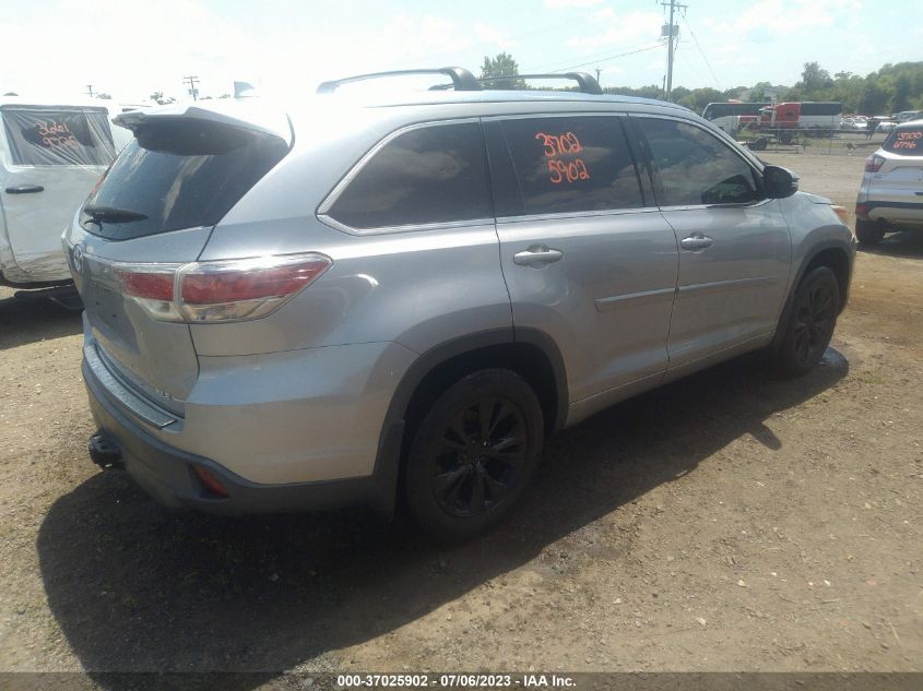 2016 TOYOTA HIGHLANDER XLE - 5TDJKRFH8GS288597