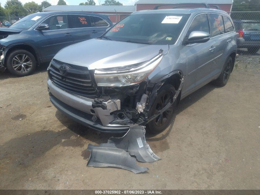 2016 TOYOTA HIGHLANDER XLE - 5TDJKRFH8GS288597
