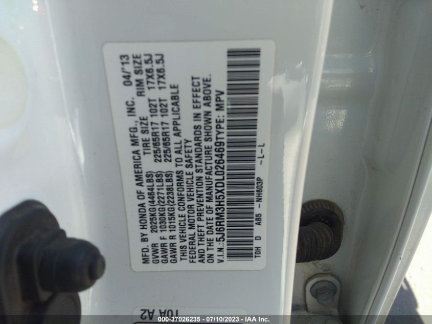2013 HONDA CR-V EX - 5J6RM3H5XDL026469