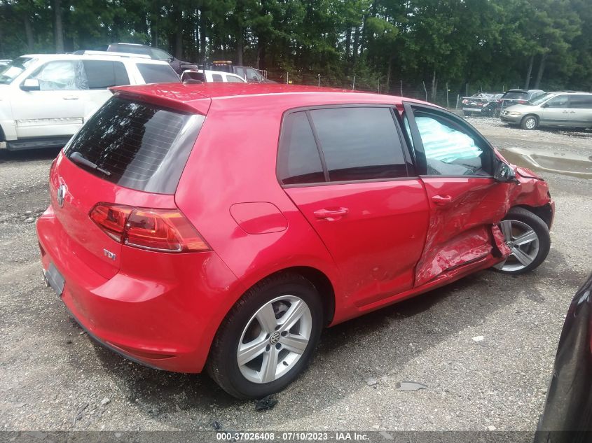 2015 VOLKSWAGEN GOLF TDI S - 3VW2A7AU2FM063510