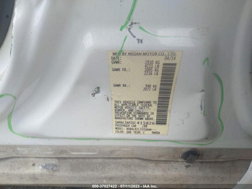 2014 NISSAN ALTIMA 2.5 S - 1N4AL3AP2EC415826