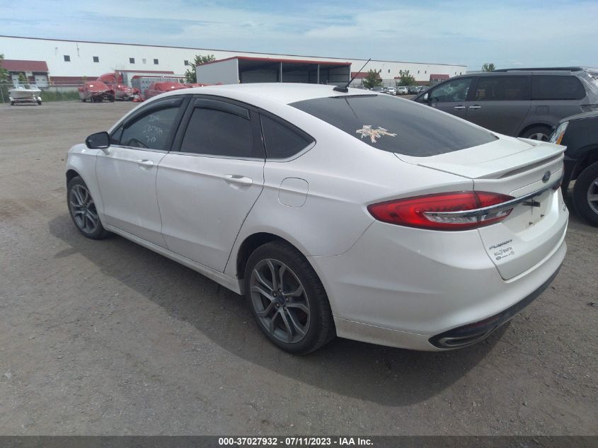 2017 FORD FUSION SE - 3FA6P0T92HR200914