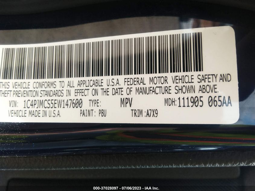 2014 JEEP CHEROKEE LATITUDE - 1C4PJMCS5EW147600