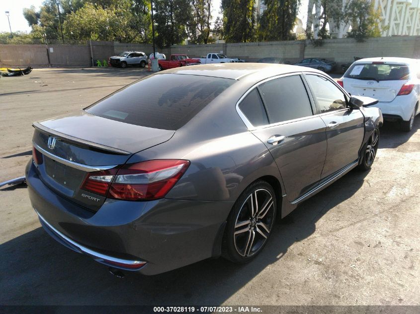2016 HONDA ACCORD SEDAN SPORT - 1HGCR2F57GA189916