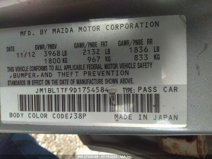 2013 MAZDA MAZDA3 I SV - JM1BL1TF9D1754584
