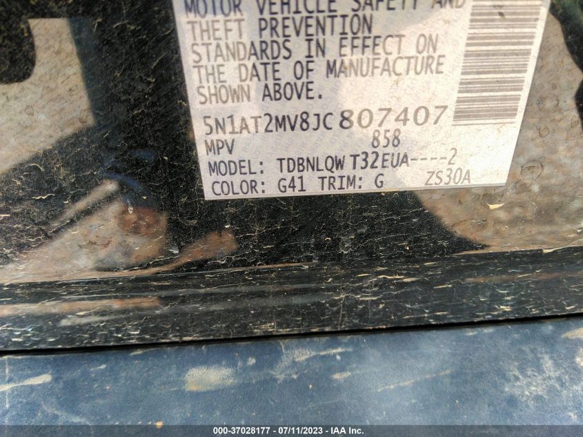 2018 NISSAN ROGUE SV - 5N1AT2MV8JC807407