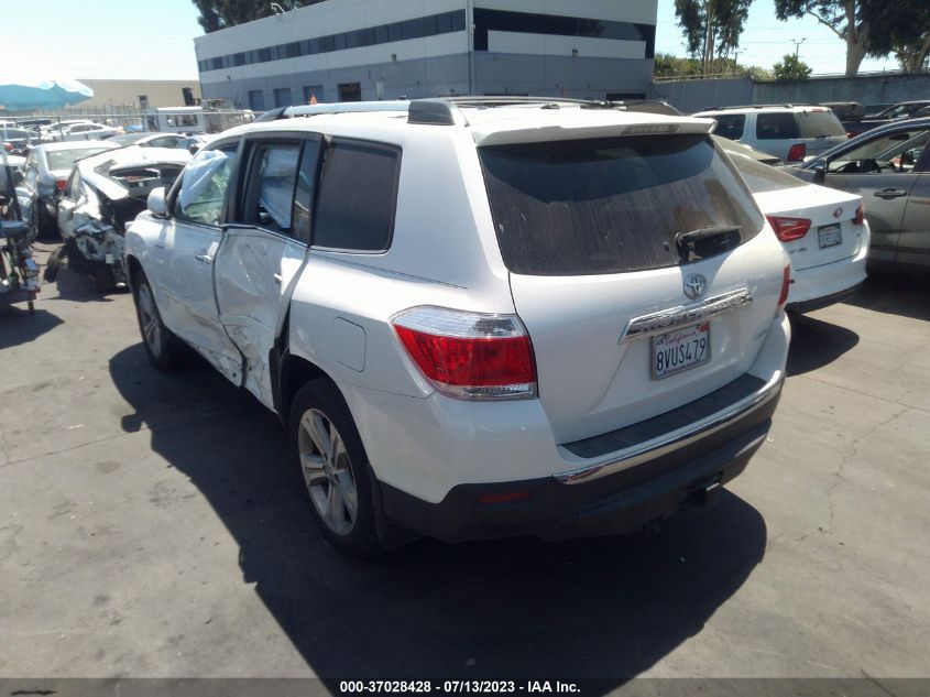 2013 TOYOTA HIGHLANDER LIMITED - 5TDDK3EH4DS254714