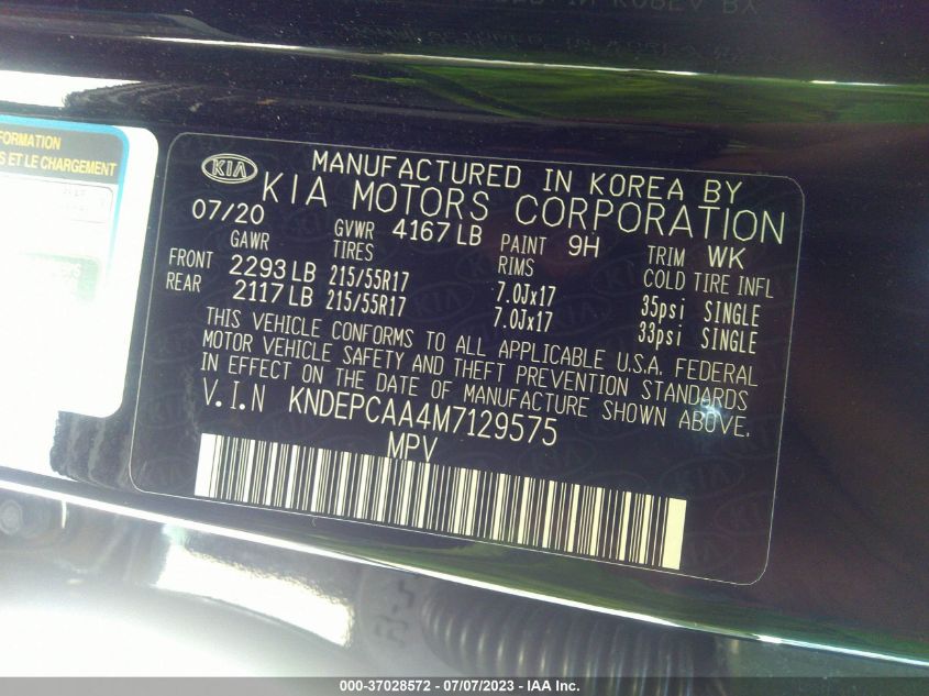 2021 KIA SELTOS LX - KNDEPCAA4M7129575