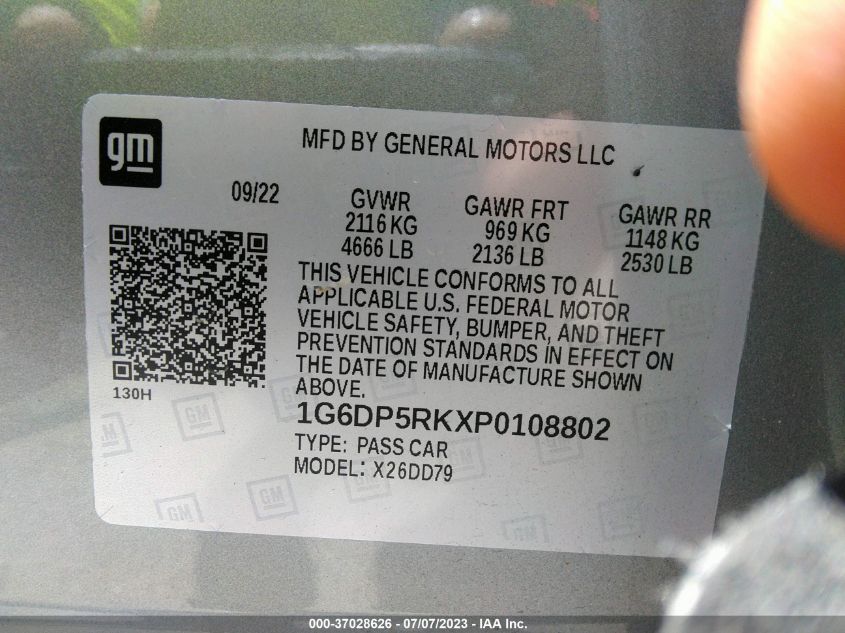 2023 CADILLAC CT5 SPORT - 1G6DP5RKXP0108802