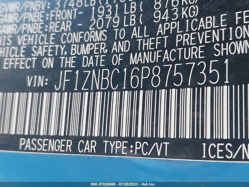 2023 TOYOTA GR86 - JF1ZNBC16P8757351