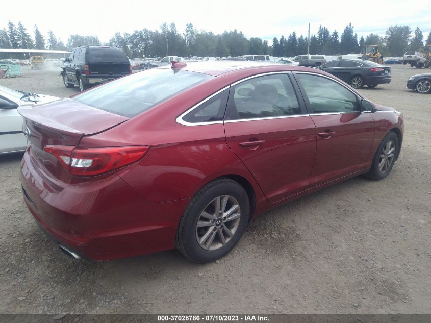 2015 HYUNDAI SONATA 2.4L SE - 5NPE24AF7FH178655