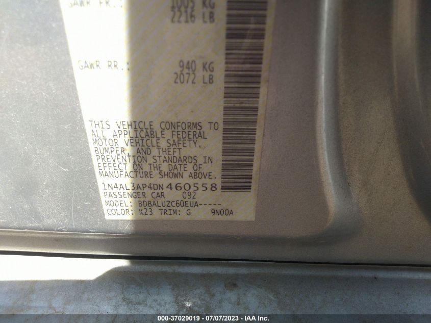 2013 NISSAN ALTIMA 2.5 SV - 1N4AL3AP4DN460558