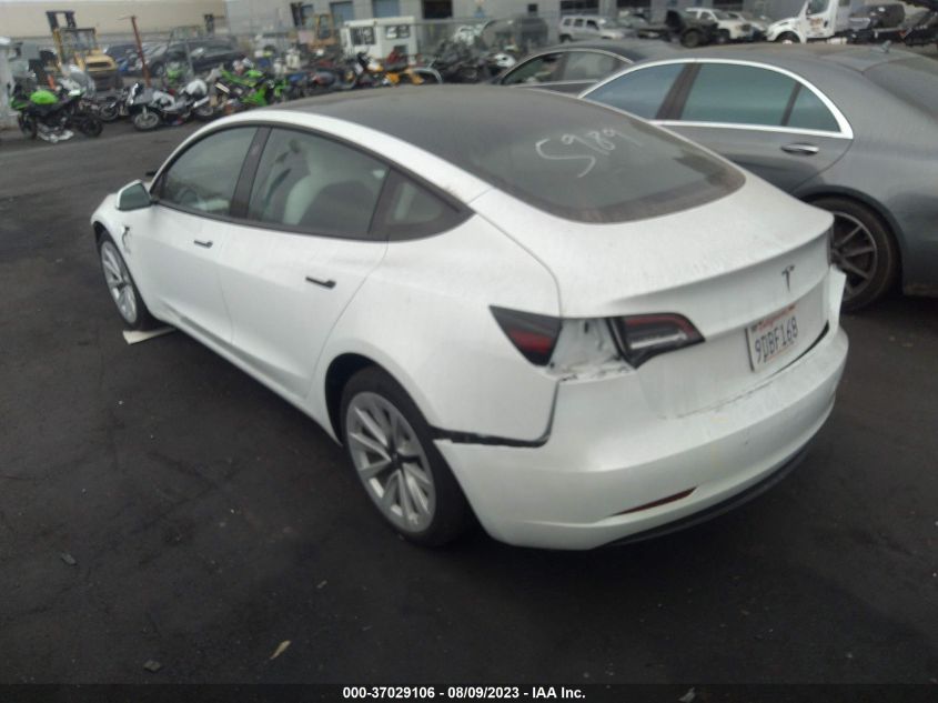 2022 TESLA MODEL 3 - 5YJ3E1EA2NF361860