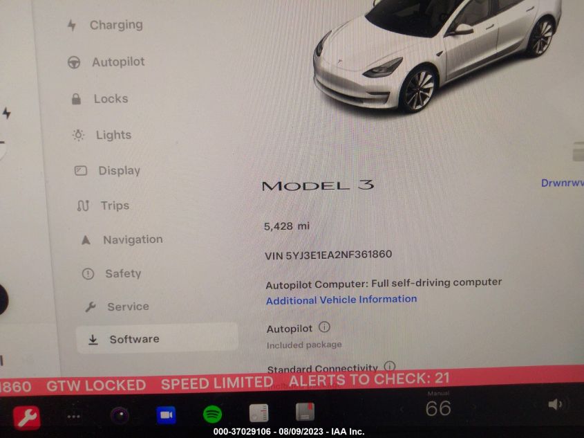 2022 TESLA MODEL 3 - 5YJ3E1EA2NF361860