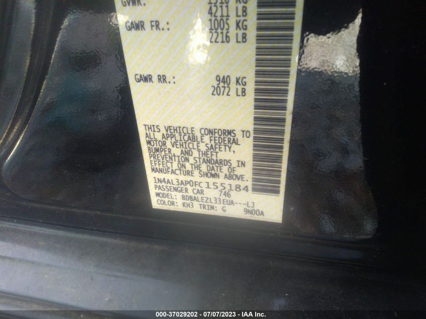 2015 NISSAN ALTIMA - 1N4AL3AT0FT155184