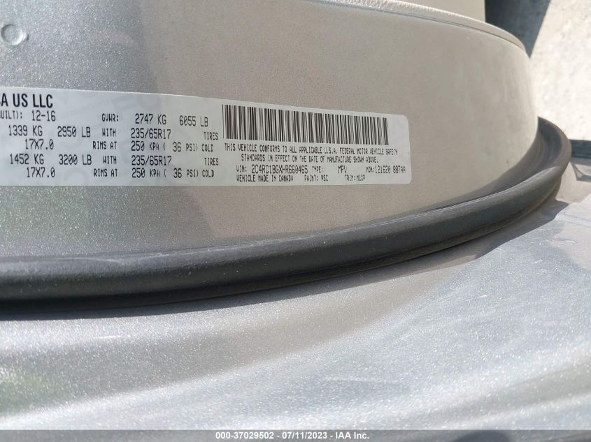 2017 CHRYSLER PACIFICA TOURING-L - 2C4RC1BGXHR660465