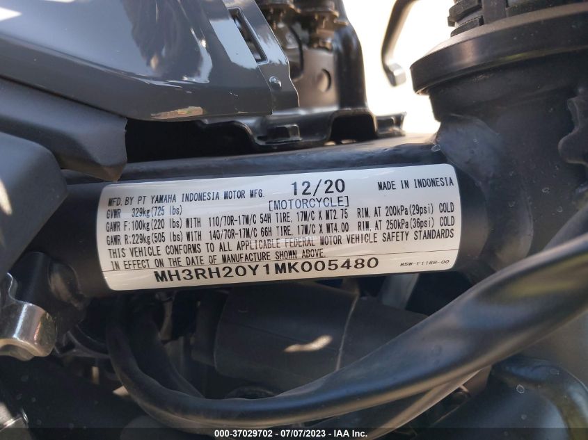 2021 YAMAHA MT-03 - MH3RH20Y1MK005480