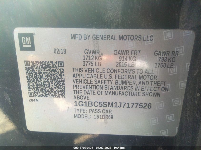 2018 CHEVROLET CRUZE LS - 1G1BC5SM1J7177526
