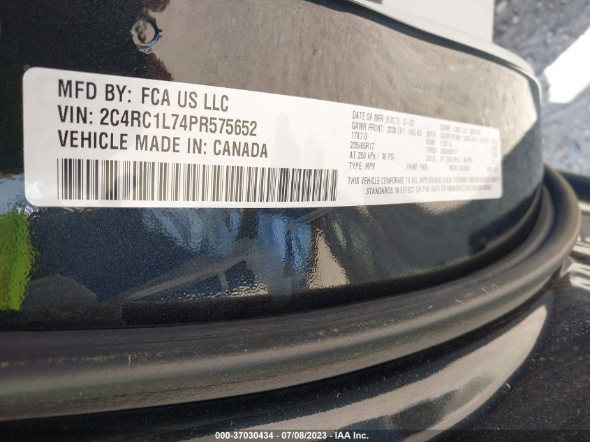 2023 CHRYSLER PACIFICA - 2C4RC1L74PR575652