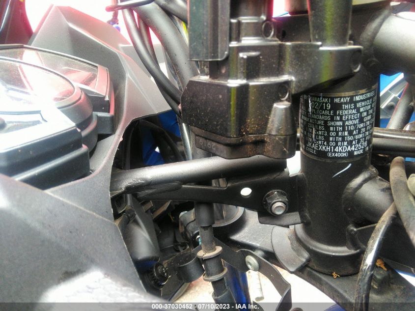 2019 KAWASAKI EX400 JKAEXKH14KDA42528
