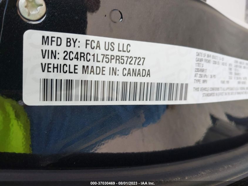 2023 CHRYSLER PACIFICA - 2C4RC1L75PR572727