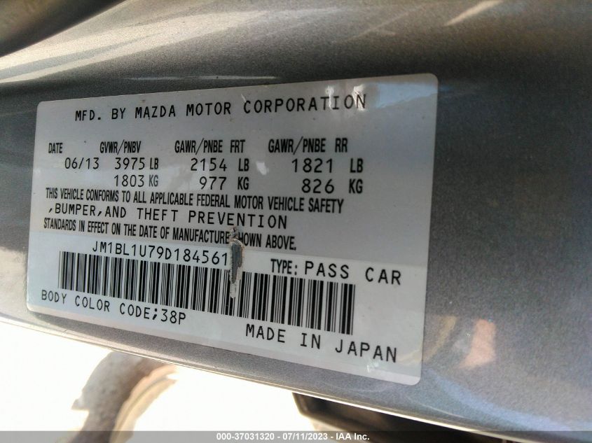 2013 MAZDA MAZDA3 I SPORT - JM1BL1U79D1845619
