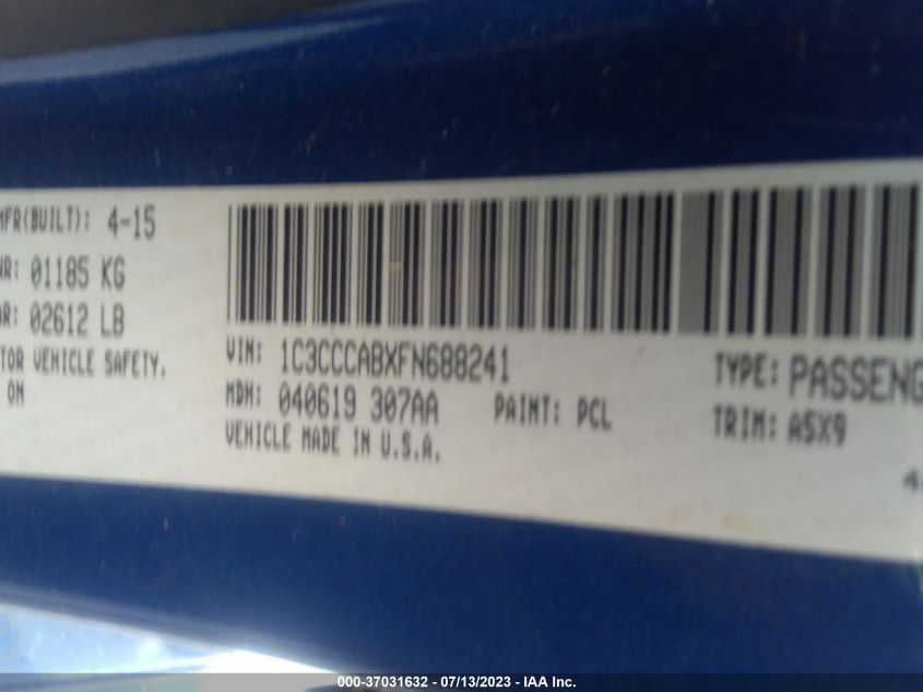 2015 CHRYSLER 200 LIMITED - 1C3CCCABXFN688241