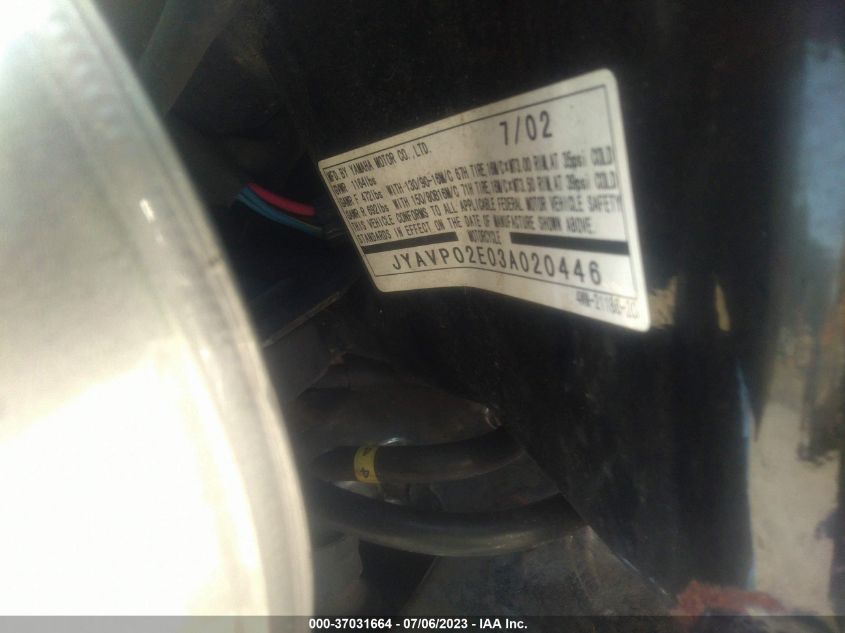 2003 YAMAHA XV1600 AS - JYAVP02E03A020446