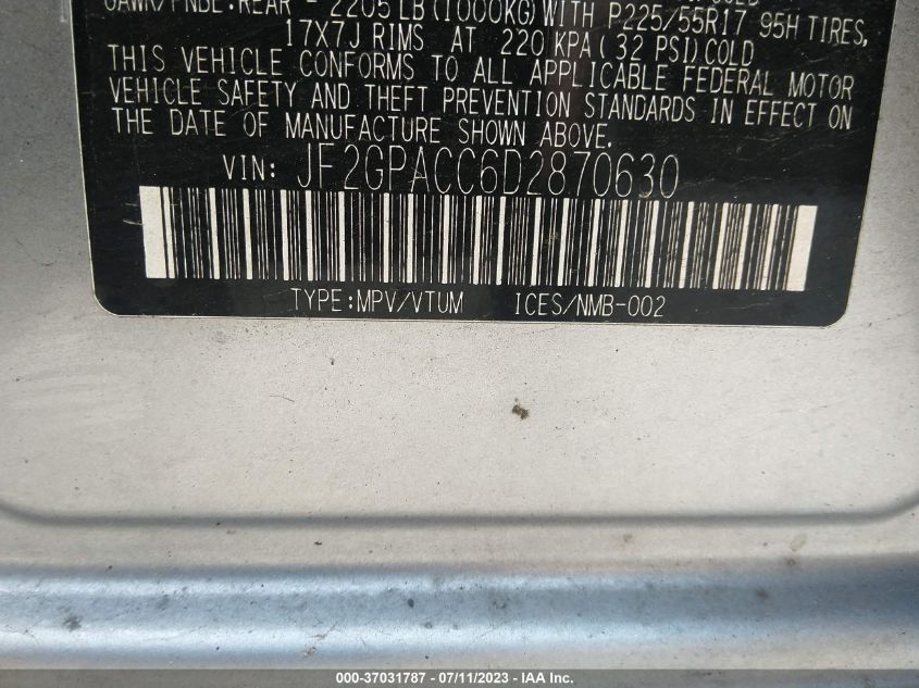 2013 SUBARU XV CROSSTREK PREMIUM - JF2GPACC6D2870630