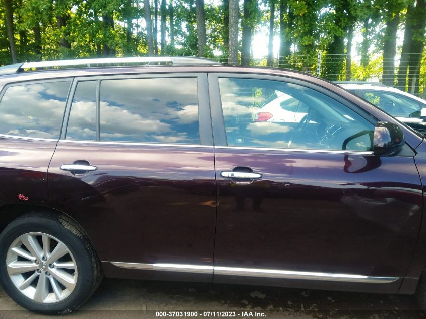 2013 TOYOTA HIGHLANDER HYBRID LIMITED - JTEDC3EH3D2011122