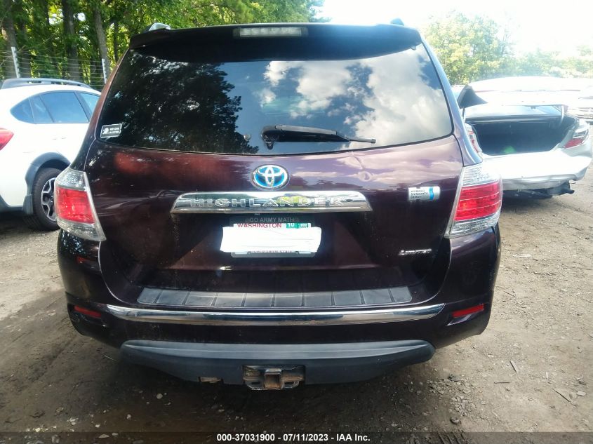 2013 TOYOTA HIGHLANDER HYBRID LIMITED - JTEDC3EH3D2011122