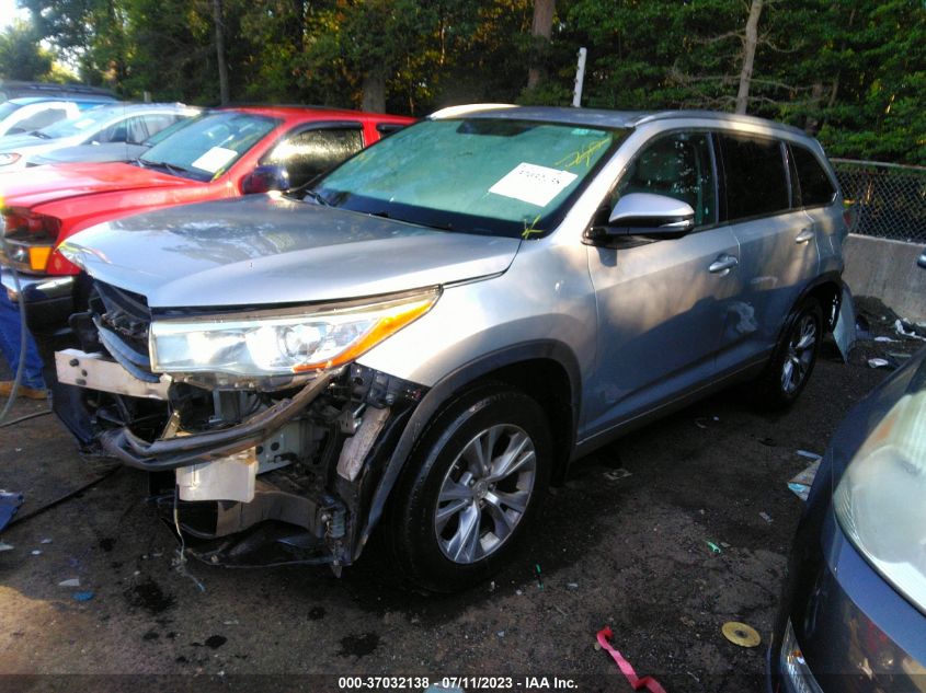 2015 TOYOTA HIGHLANDER XLE - 5TDJKRFHXFS200874