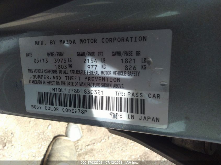 2013 MAZDA MAZDA3 I SPORT - JM1BL1U78D1830321