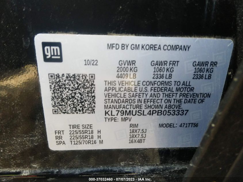 2023 CHEVROLET TRAILBLAZER RS - KL79MUSL4PB053337